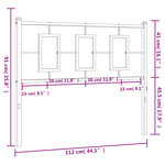 vidaXL Tête de lit métal noir 107 cm