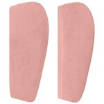 vidaXL Tête de lit avec oreilles Rose 103x23x78/88 cm Velours