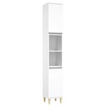 vidaXL Ensemble de meubles salle de bain 3 Pièces blanc bois d'ingénierie