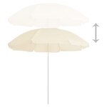 vidaXL Parasol de jardin avec mât en acier sable 180 cm