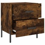 vidaXL Tables de chevet 2Pièces chêne fumé 40x35x47 5cm bois d’ingénierie