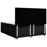 vidaXL Sommier à lattes de lit avec matelas Noir 200x200 cm Tissu