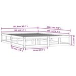 vidaXL Cadre de lit Noir 160x200 cm Bois massif