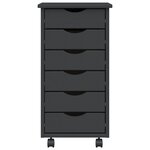 vidaXL Armoire roulante avec tiroirs MOSS gris bois de pin solide