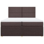vidaXL Sommier à lattes de lit avec matelas Marron foncé 200x200 cm