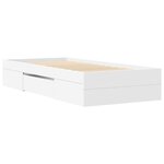vidaXL Cadre de lit blanc 90x190 cm bois d'ingénierie