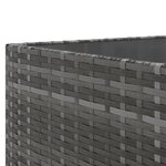 vidaXL Salon de jardin 6 Pièces avec coussins Gris Résine tressée