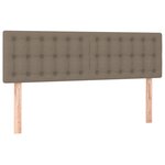 vidaXL Sommier à lattes de lit avec matelas Taupe 140x200 cm Tissu