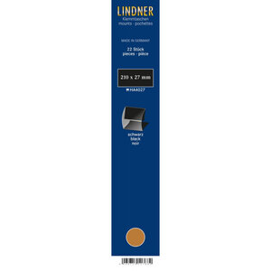 Bandes Klemmfix double soudure 210 x 27 mm pour timbres-poste. Fond - Noir