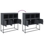 vidaXL Buffet anthracite 100 5x39x107 cm acier laminé à froid