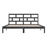 vidaXL Cadre de lit Noir Bois de pin massif 200x200 cm