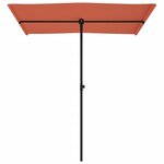 vidaXL Parasol d'extérieur avec mât en aluminium 180x110cm Terre cuite