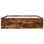 vidaXL Cadre de lit chêne fumé 180x200 cm bois d'ingénierie