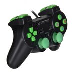 Esperanza EGG107G Manette de jeu pour PC  PlayStation 3 analogique/numérique USB 2.0 noir/vert