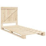 vidaXL Cadre de lit avec tête de lit 90x200 cm bois de pin massif