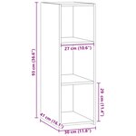 vidaXL Buffet blanc 30x41x93 cm bois d'ingénierie