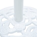 vidaXL Socle de parasol Blanc 9 kg 40 cm Fonte