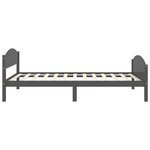 vidaXL Cadre de lit Gris foncé Bois de pin massif 100x200 cm