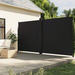 vidaXL Auvent latéral rétractable noir 200x600 cm