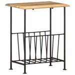 vidaXL Porte-revues 40x30x50 cm Bois de manguier solide et acier