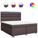 vidaXL Sommier à lattes de lit avec matelas Marron foncé 180x200 cm
