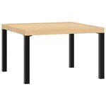 vidaXL Table basse de jardin noir 65x65x40 cm aluminium