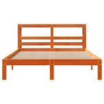 vidaXL Cadre de lit sans matelas cire marron 140x190cm bois pin massif