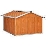 vidaXL Abri pour robot de jardin 92x97x63 cm Acier galvanisé Marron