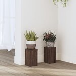 vidaXL Supports pour plantes 2 Pièces chêne marron bois d'ingénierie