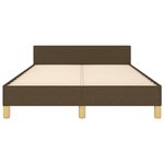vidaXL Cadre de lit avec tête de lit marron foncé 120x190 cm tissu