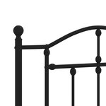 vidaXL Tête de lit métal noir 100 cm