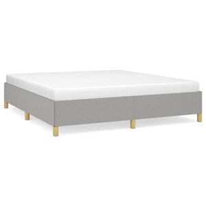 vidaXL Cadre de lit Gris clair 160x200 cm Tissu