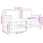 vidaXL Chaises de jardin avec coussins lot de 2 bois de pin massif