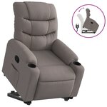 vidaXL Fauteuil inclinable taupe tissu