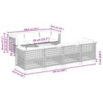 vidaXL Salon de jardin 8 Pièces avec coussins gris résine tressée