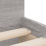 vidaXL Cadre de lit avec tiroirs sonoma gris 90x190 cm