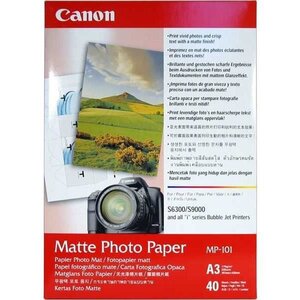 Canon pack de 1  papier photo matte 170g/m2 -  mp-101  -  a3 - 40 feuilles