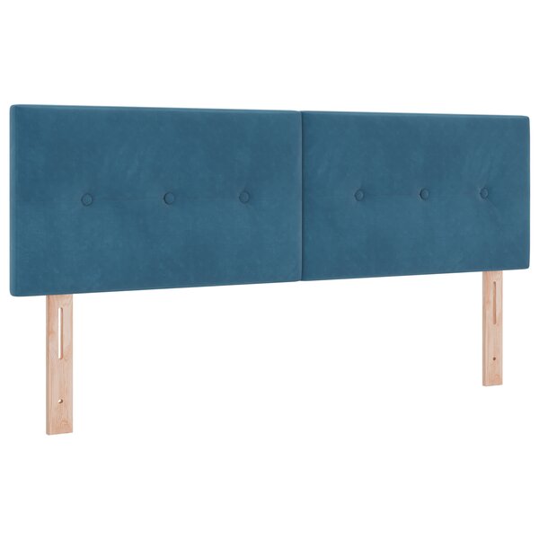 Headboard LED vidaXL Capitonné Bleu Foncé 72 cm Velours