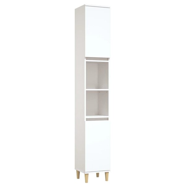 vidaXL Armoire de salle de bain blanc 30x30x190 cm bois d'ingénierie