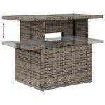 vidaXL Salon de jardin 11 Pièces avec coussins gris résine tressée