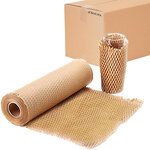 2 rouleaux de papier kraft en nid d’abeille 40cm x 25m linéaires