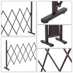 Barrière extensible rétractable barrière de sécurité 250L x 31l x 104H cm alu métal chocolat