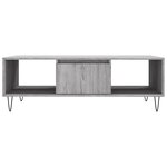 vidaXL Table basse sonoma gris 104x60x35 cm bois d'ingénierie