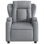 vidaXL Fauteuil de massage inclinable électrique gris clair tissu