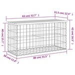 vidaXL Banc de jardin design gabion 83x31 5x42 cm bois de pin imprégné