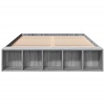 vidaXL Cadre de lit sonoma gris 120x200 cm bois d'ingénierie