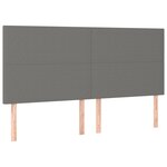 vidaXL Sommier à lattes de lit et matelas et LED Gris foncé 200x200 cm