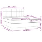vidaXL Sommier à lattes de lit matelas et LED Noir 180x200 cm Velours