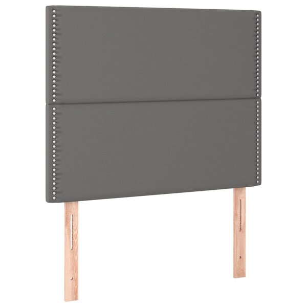 vidaXL Têtes de lit 2 Pièces Gris 100x5x78/88 cm Similicuir