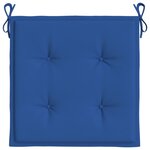 vidaXL Coussins de chaise de jardin lot de 6 bleu royal 50x50x3 cm